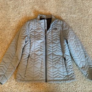 ☑️NWOT WOMEN’S NORTH FACE THERMOBALL JACKET, GREY, SIZE XL ❄️